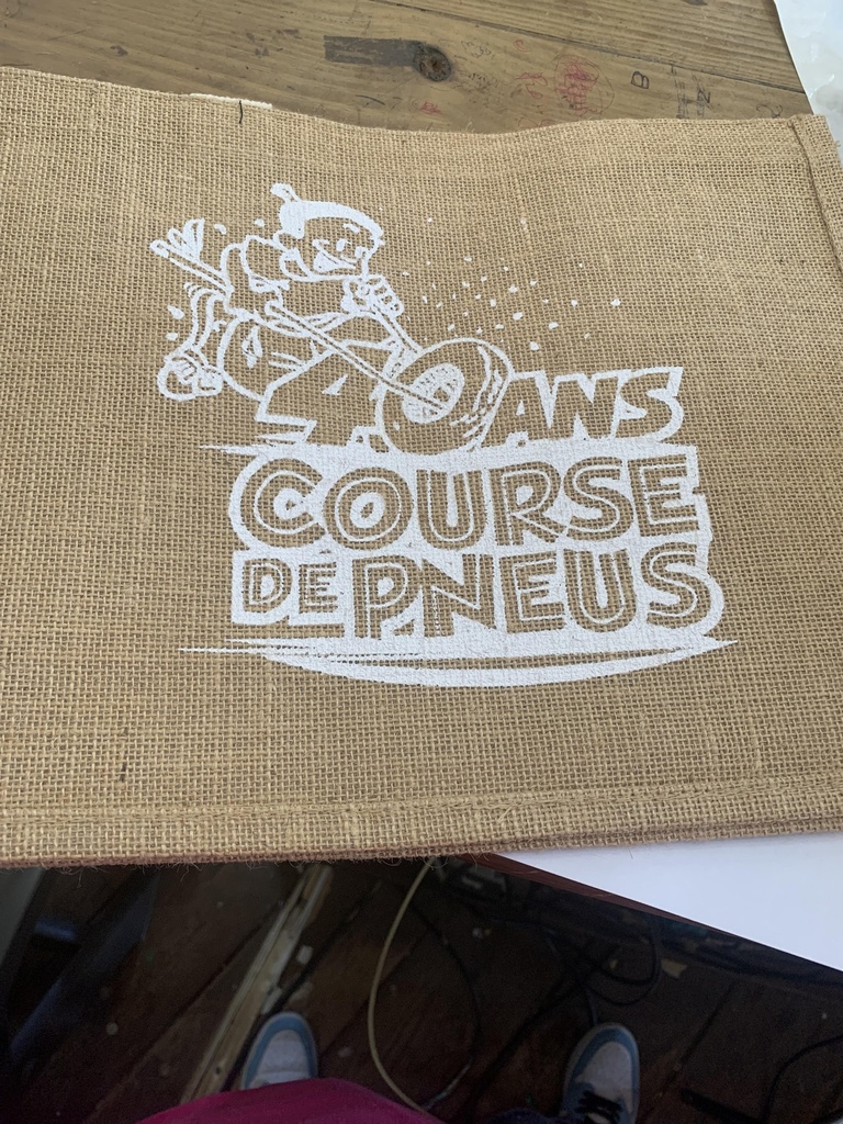 Sac en toile de jute 40 ans course  (ANGALIA)   